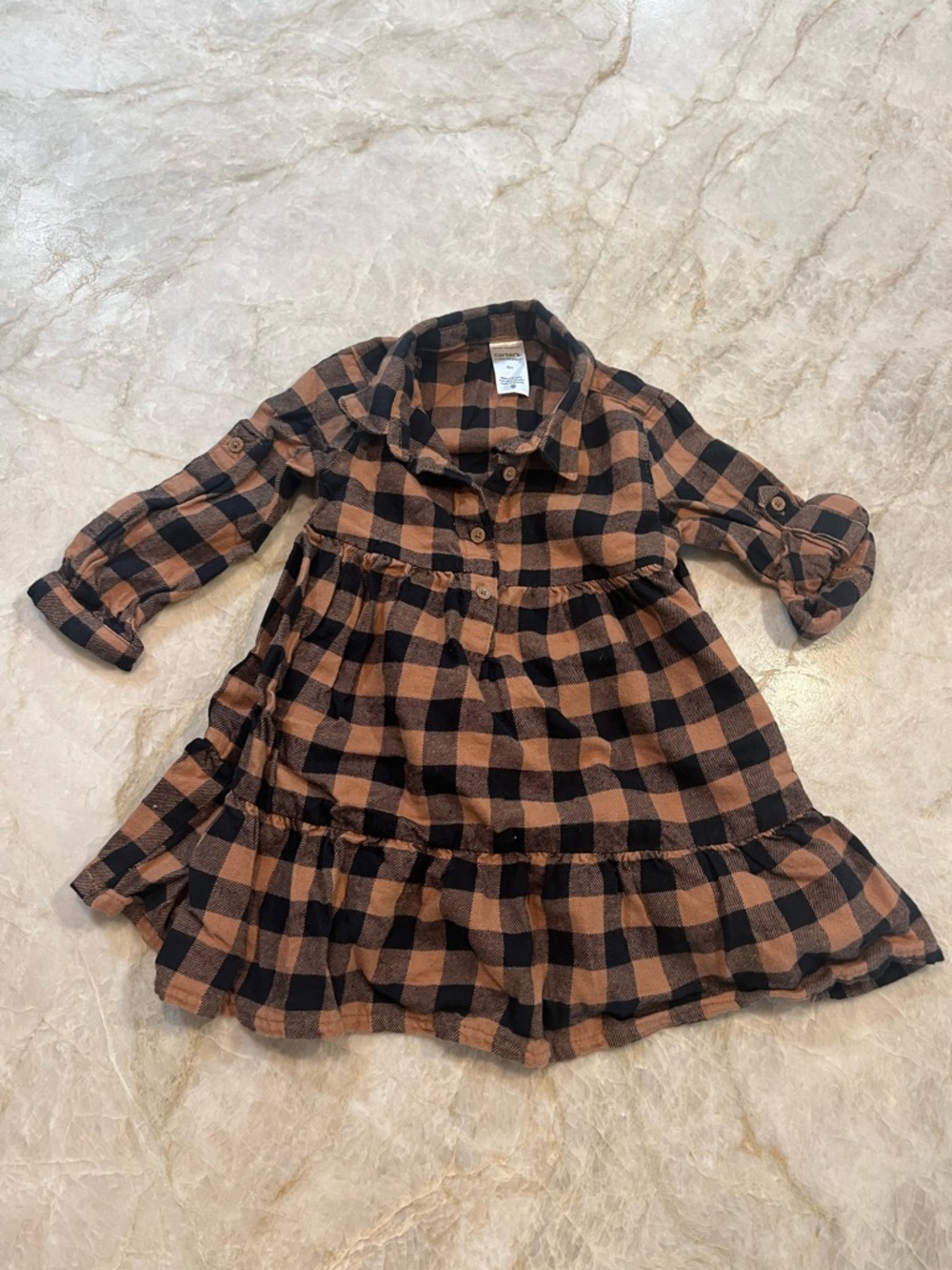 Carters buffalo plaid Dress size 18m NWOT